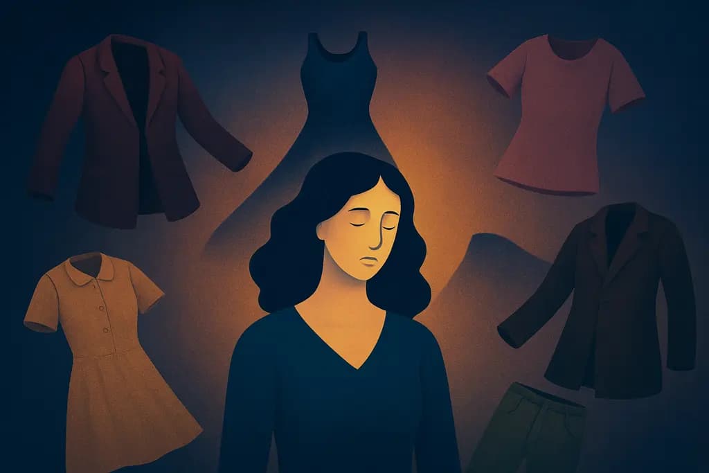 Dream illustration: many clothes that keep changing style
