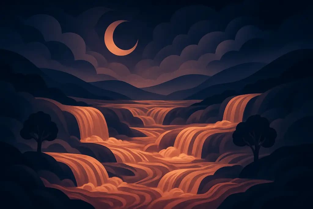 Dream illustration: many flash floods