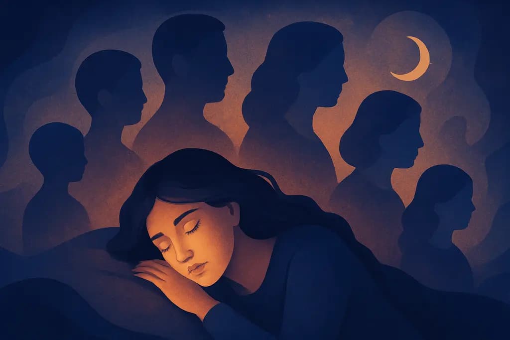 Dream illustration: many secret family members in dream
