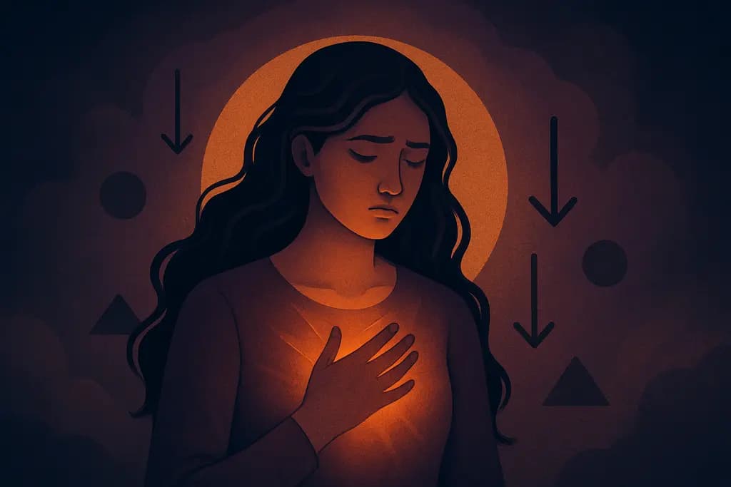 Dream illustration: many unseen pressures on my chest dream meaning
