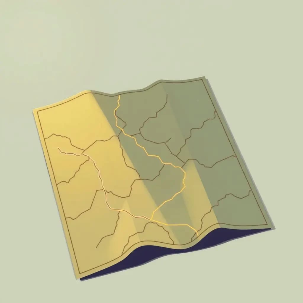 Dream illustration: Map with missing route
