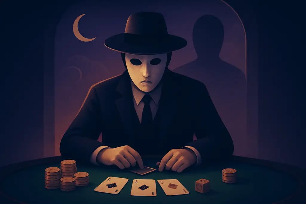 Dream illustration: Masked Gambler at My Table