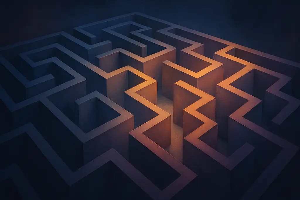 Dream illustration: Maze with changing walls