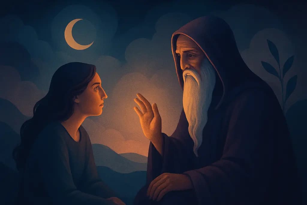 Dream illustration: Meeting a wise elder