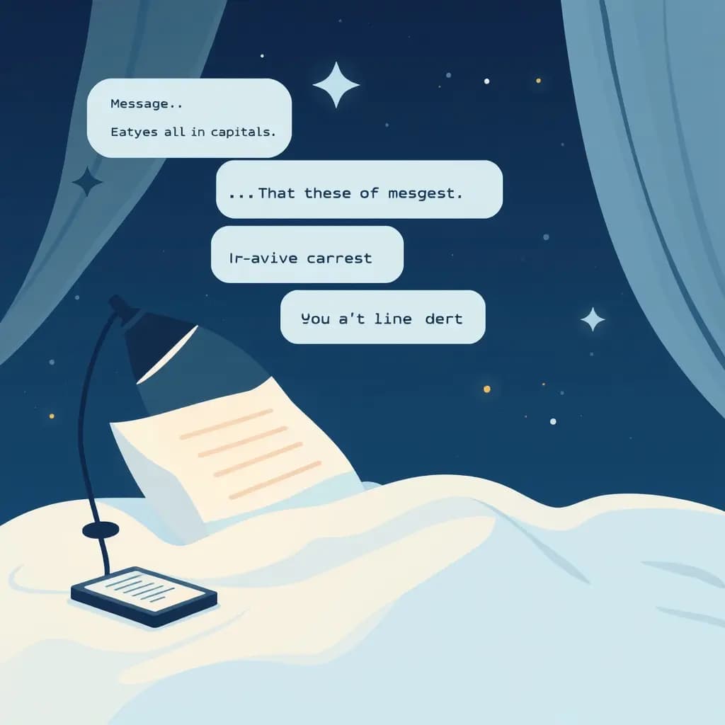 Dream illustration: Messages all in capitals