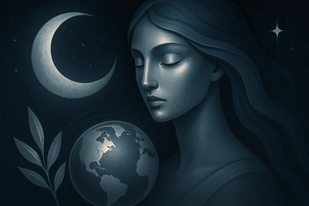 Dream illustration: Metallic silver world