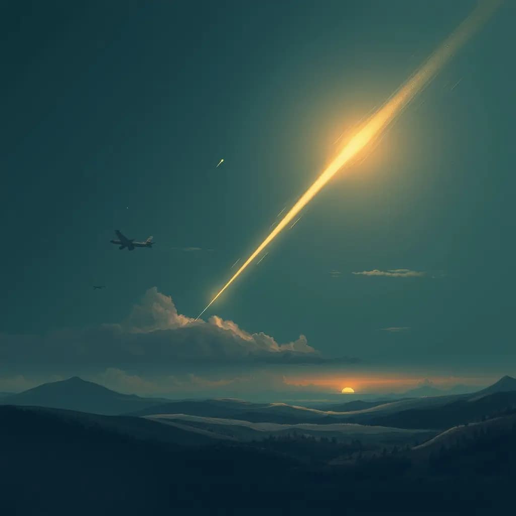 Dream illustration: Meteor strike lighting up the horizon