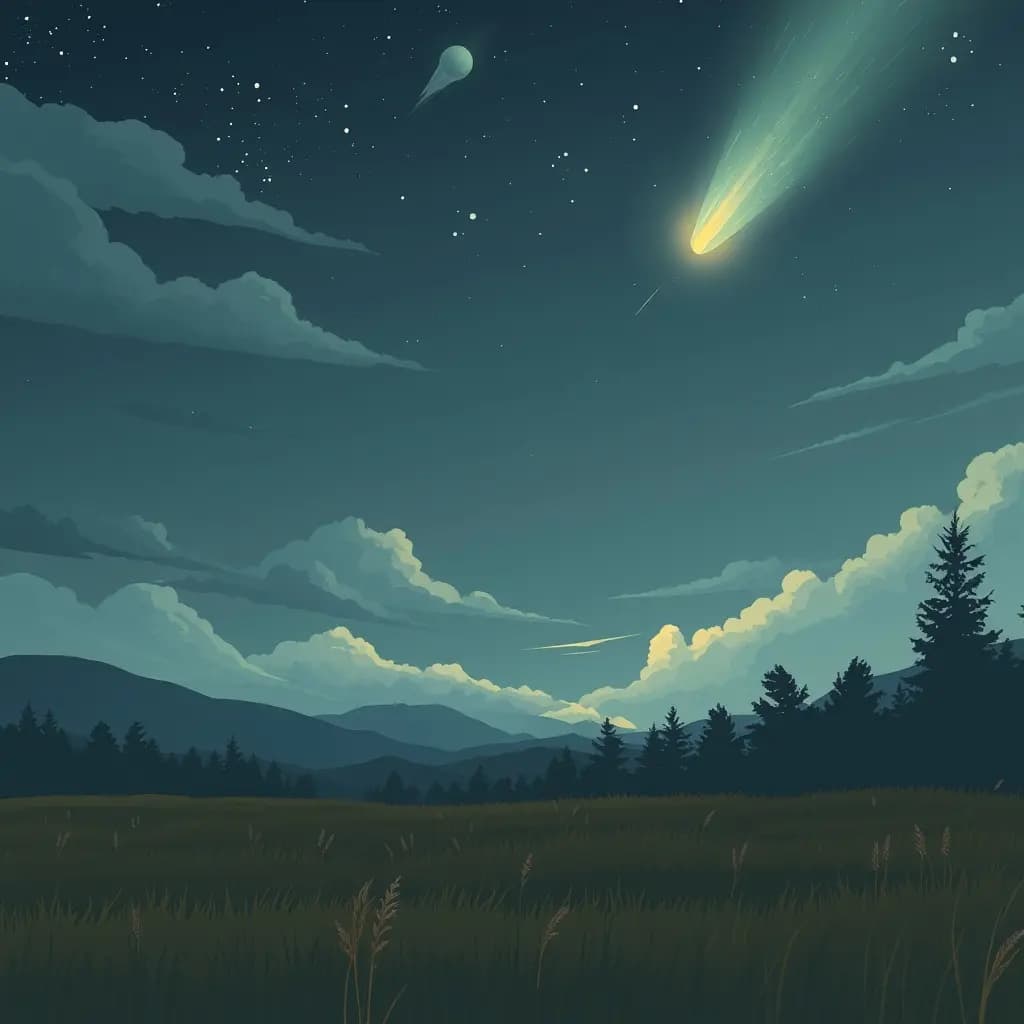 Dream illustration: Meteor strikes nearby field