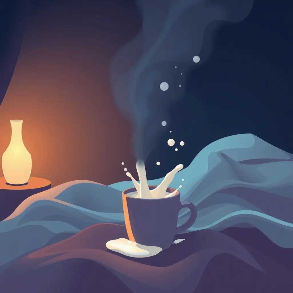 Dream illustration: Milk spills into lap