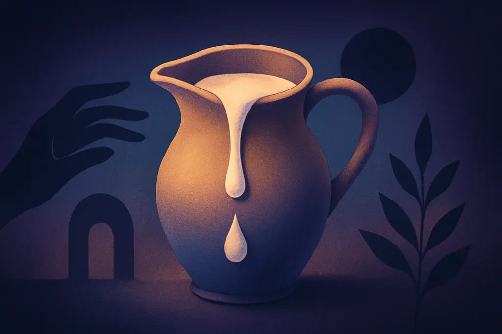 Dream illustration: Milk That Refuses to Pour