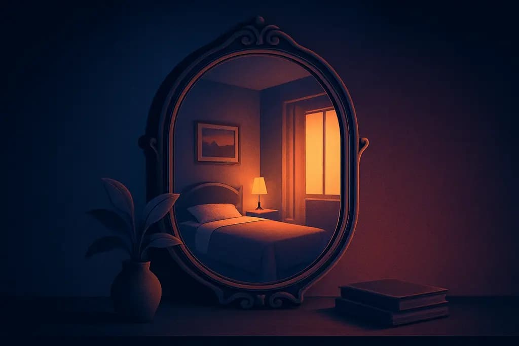 Dream illustration: Mirror that shows a different room than yours