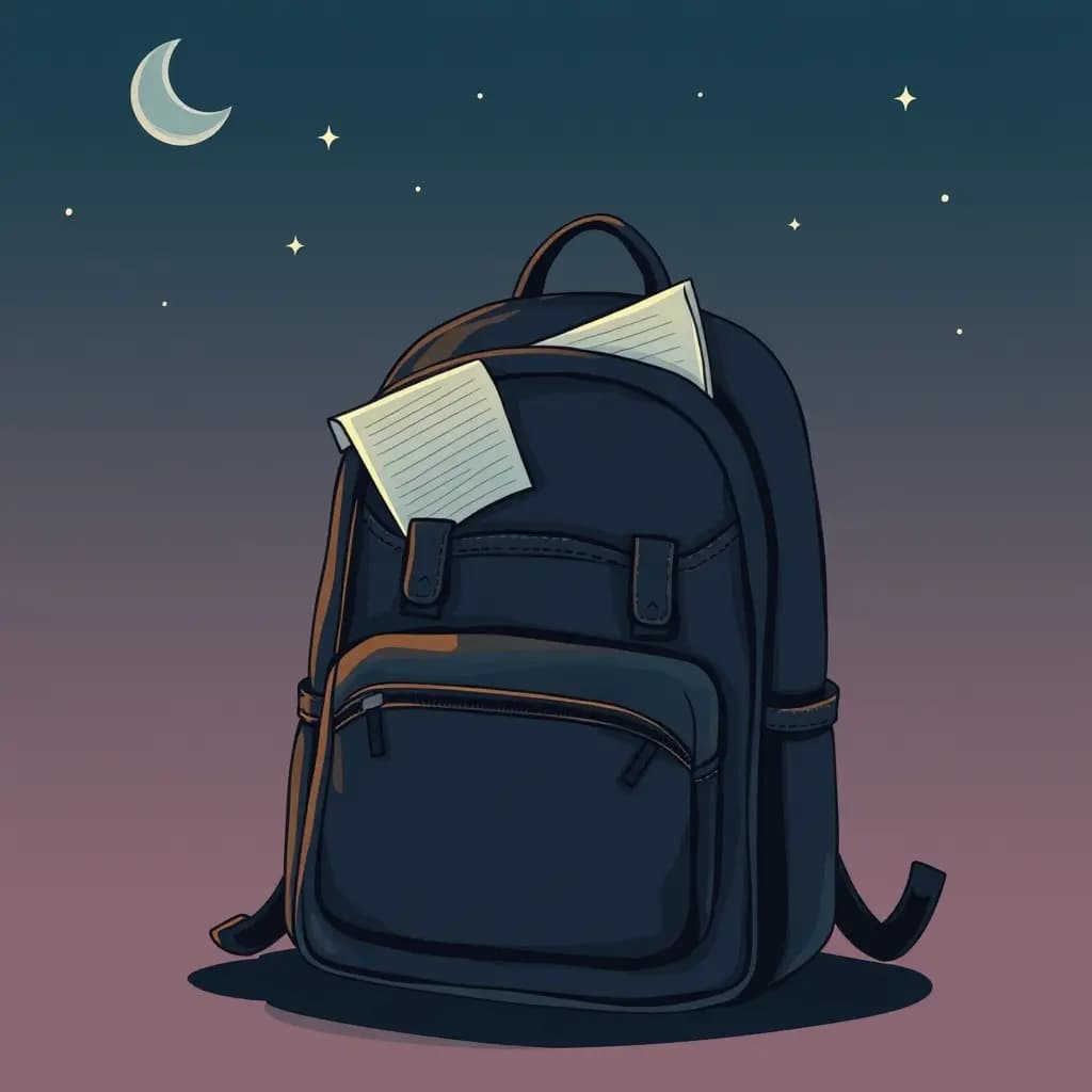 Dream illustration: Missing backpack with notes