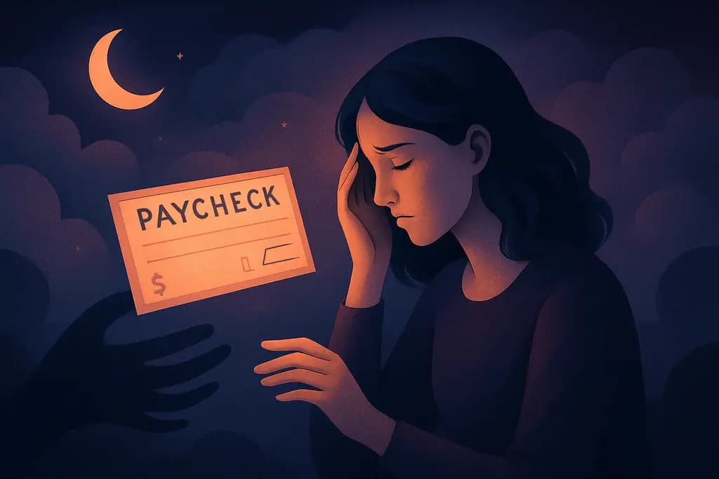 Dream illustration: Missing paycheck