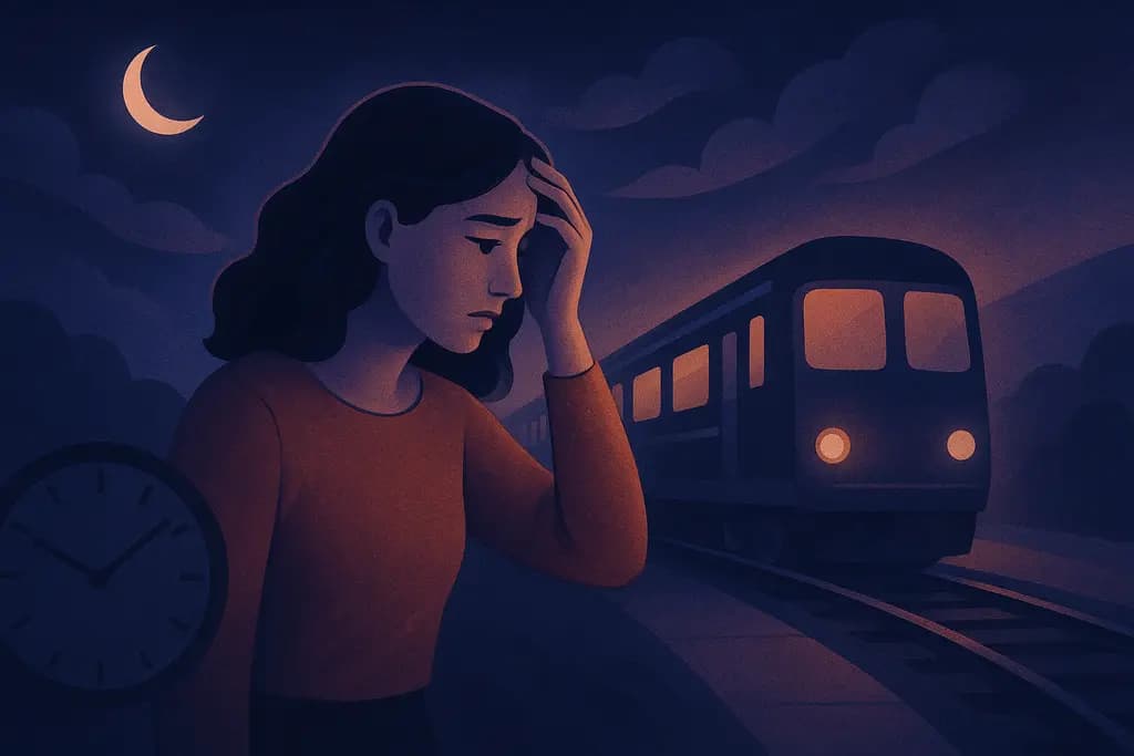 Dream illustration: Missing the train