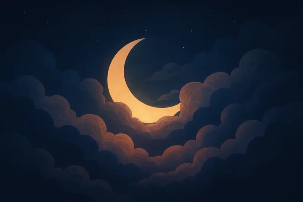Dream illustration: Moon Behind Clouds