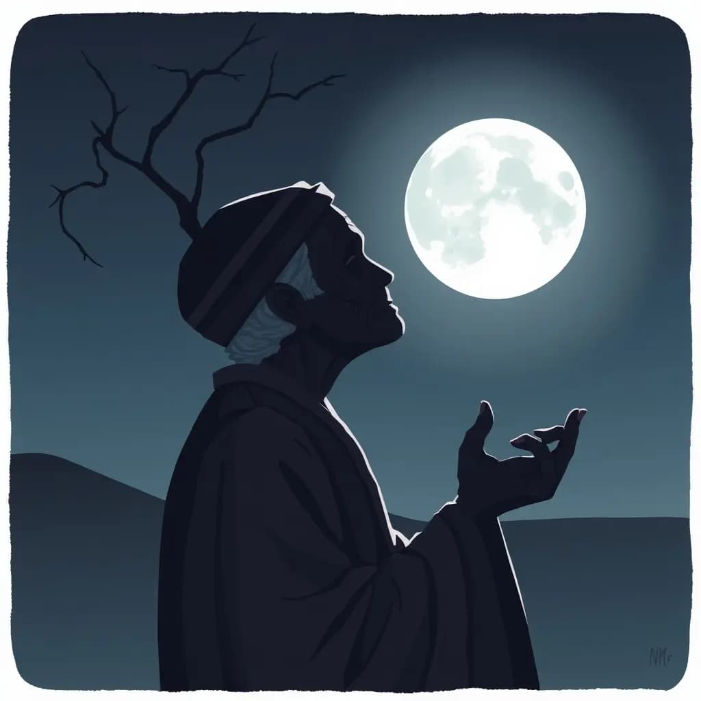 Dream illustration: Moonlight shows ancestor