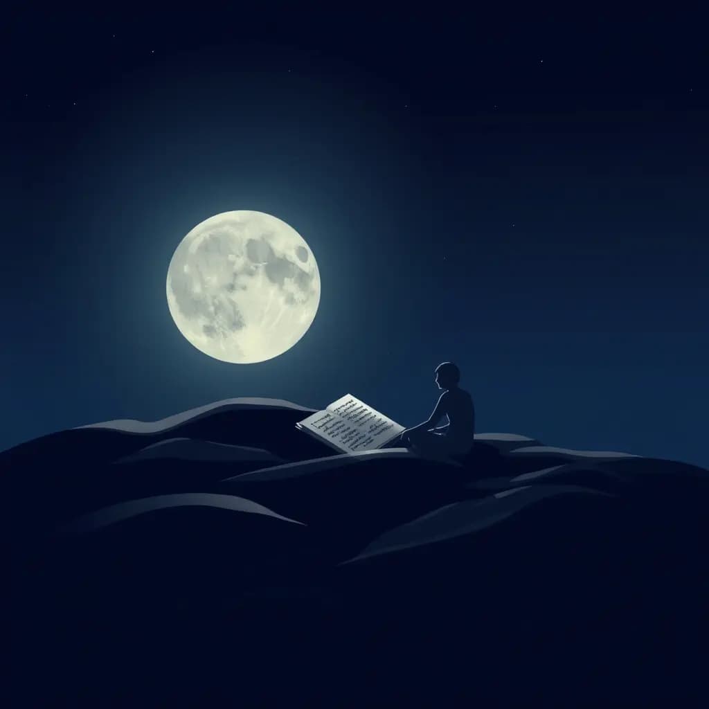 Dream illustration: Moonlight shows hidden writing