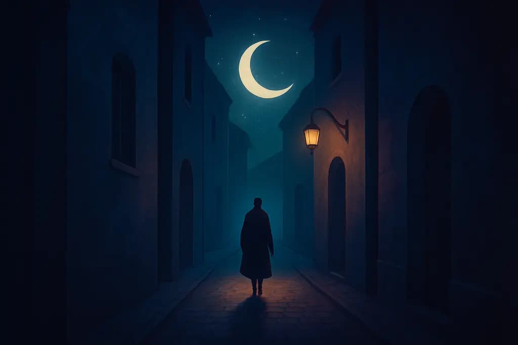 Dream illustration: Moonlit Alley