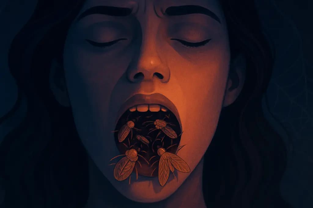 Dream illustration: Mouth full of insects