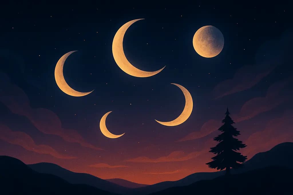 Dream illustration: Multiple moons in the sky