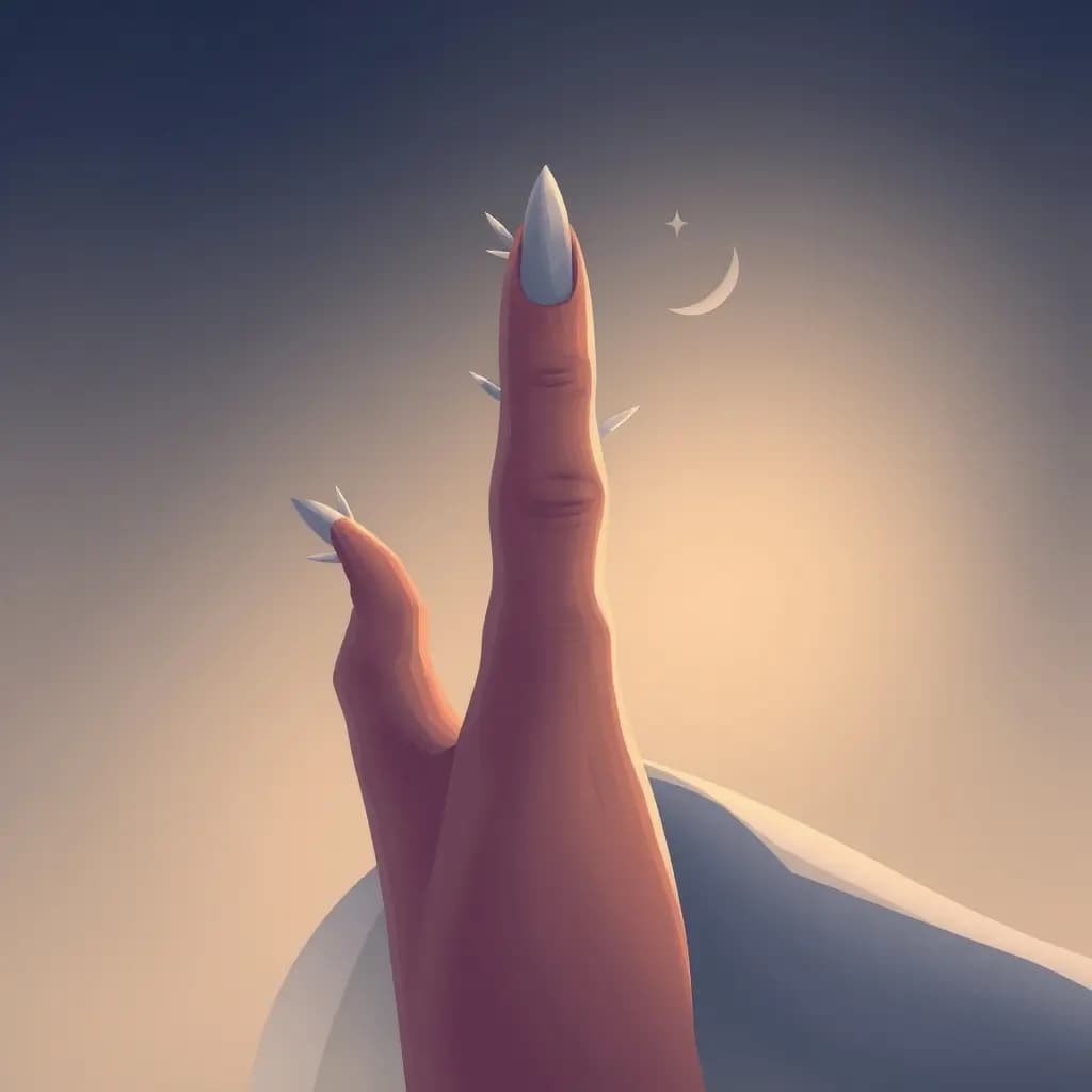 Dream illustration: Nails cracking