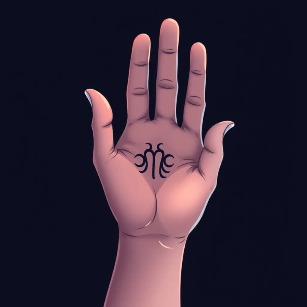 Dream illustration: Nakshatra marking palm