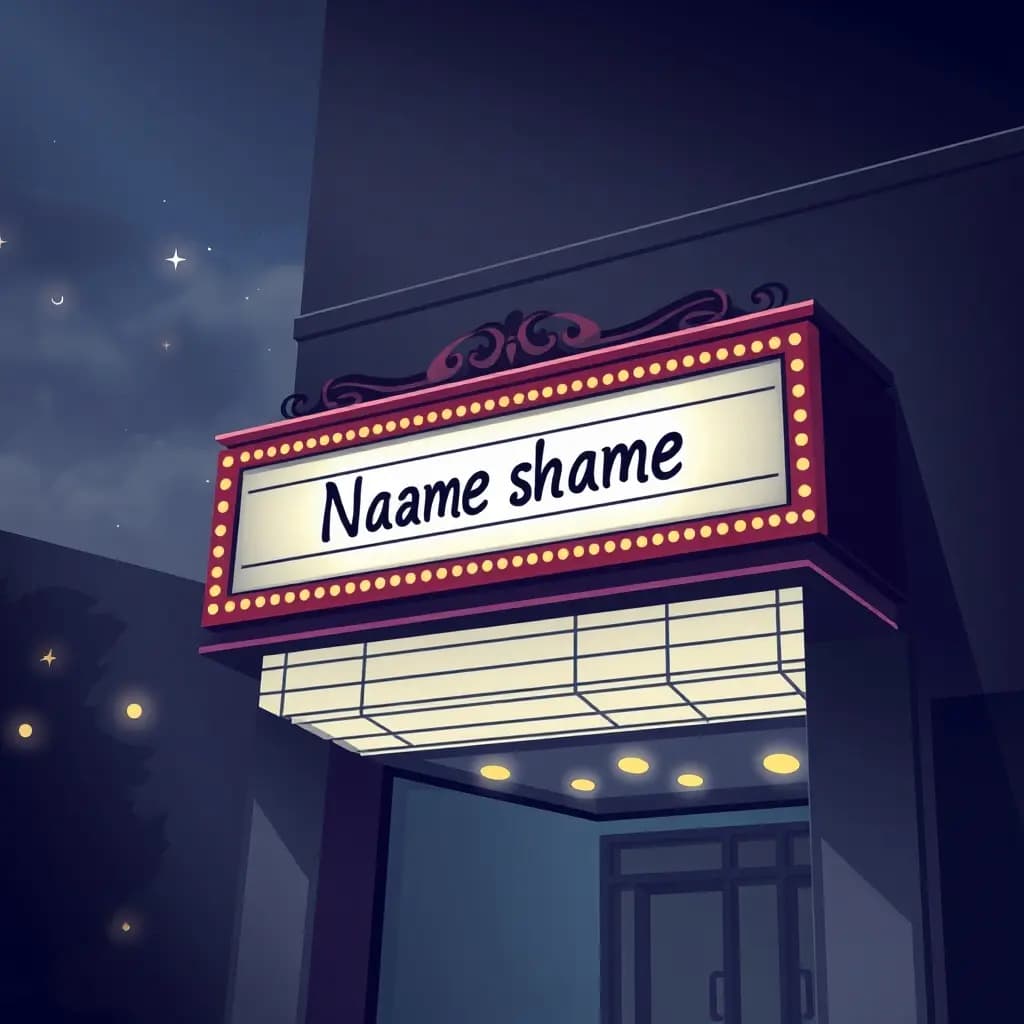 Dream illustration: Name on a theater marquee