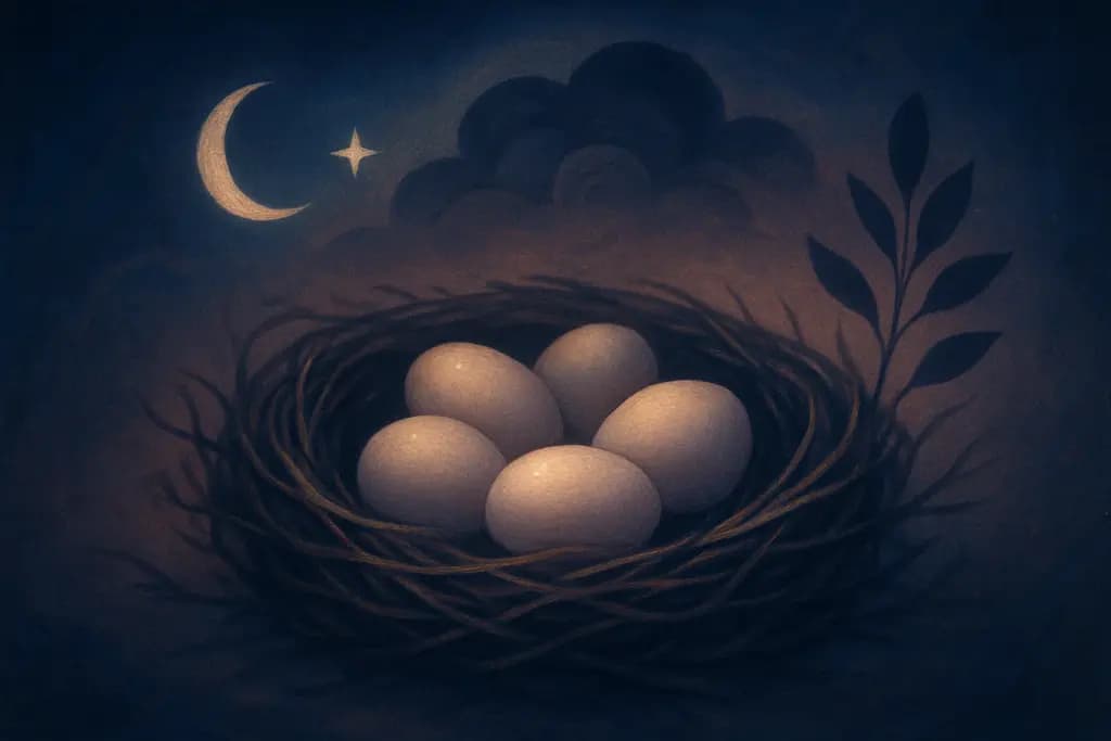 Dream illustration: Nest full of eggs