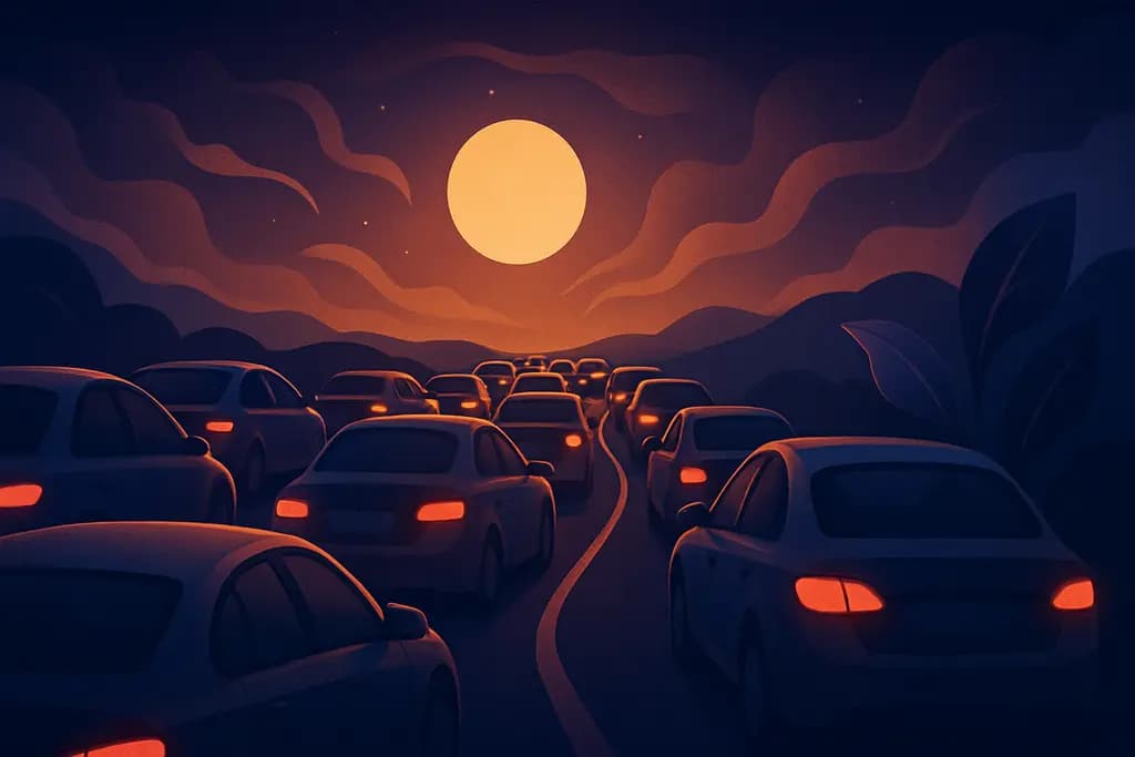 Dream illustration: Never-Ending Traffic