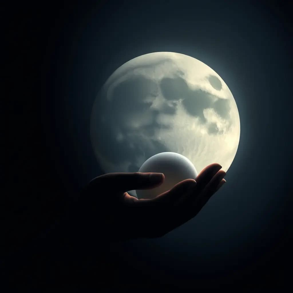 Dream illustration: New moon births an object