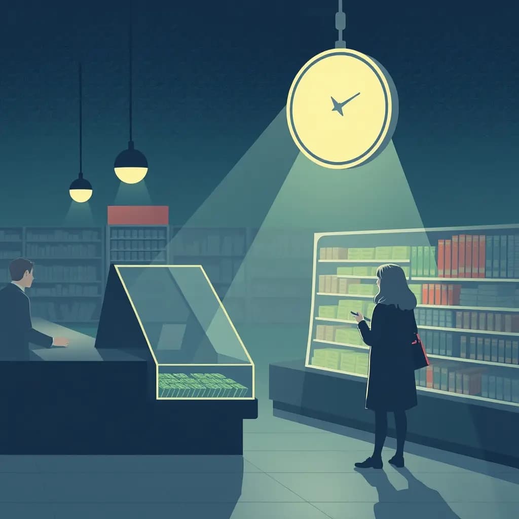 Dream illustration: No money at the checkout