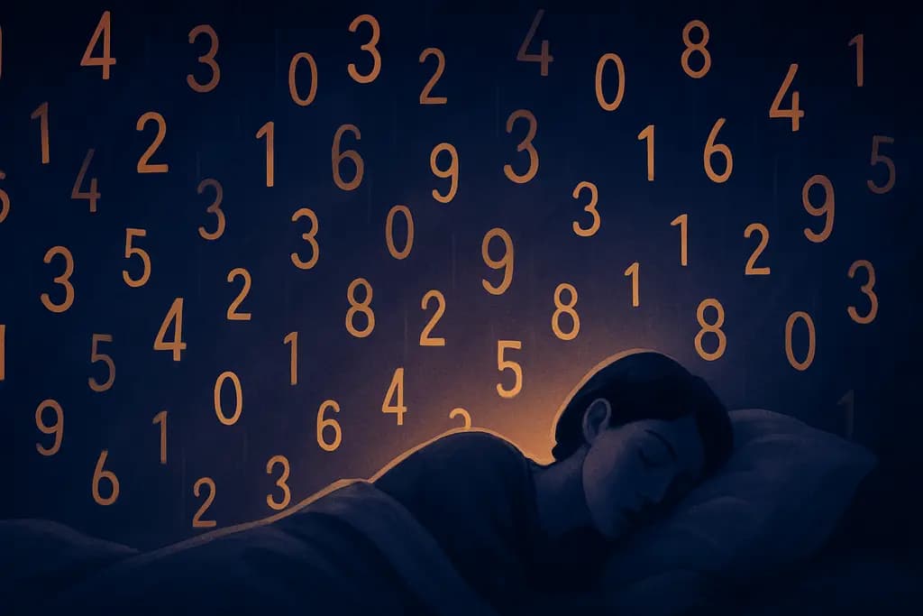 Dream illustration: Numbers falling like rain