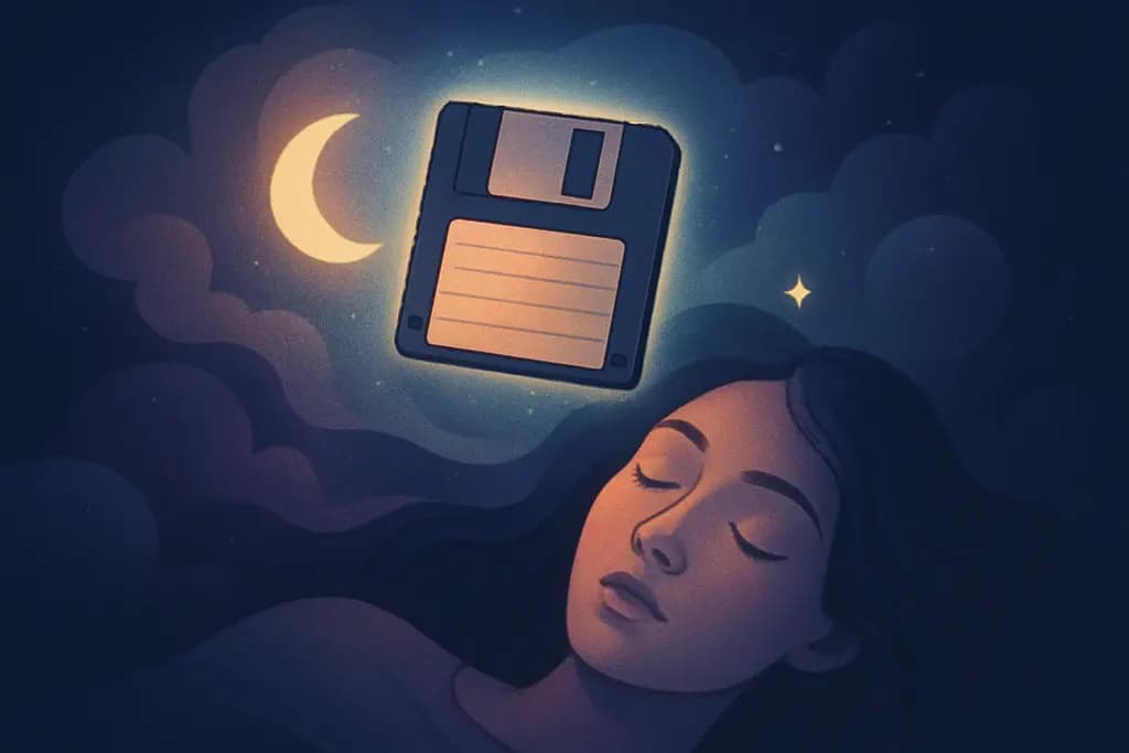 Dream illustration: Old Floppy Disk of Memories
