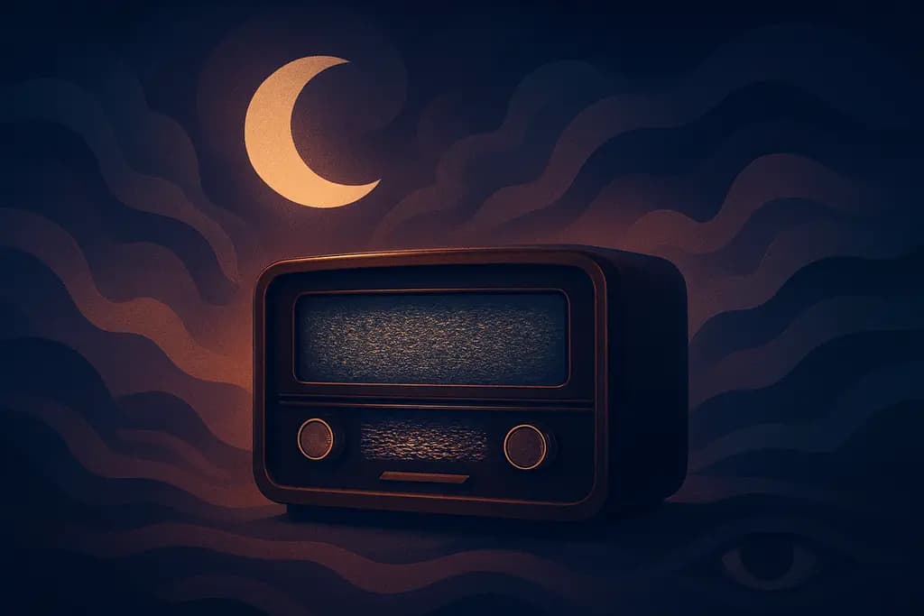 Dream illustration: Old Radio Playing Static