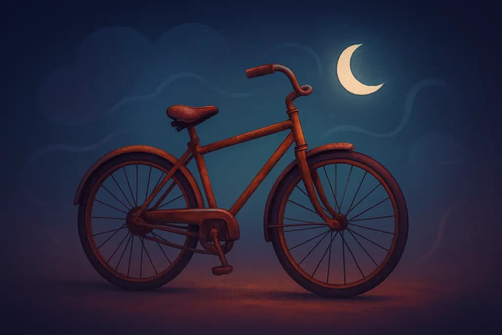 Dream illustration: Old, rusted bicycle