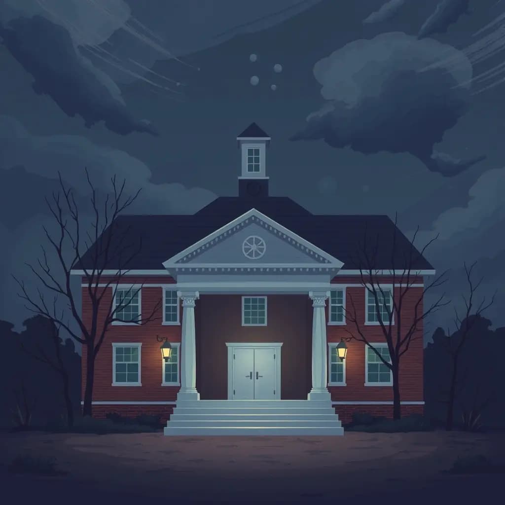 Dream illustration: Old school building