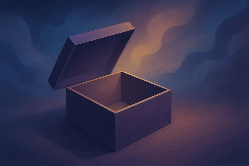 Dream illustration: Open empty box