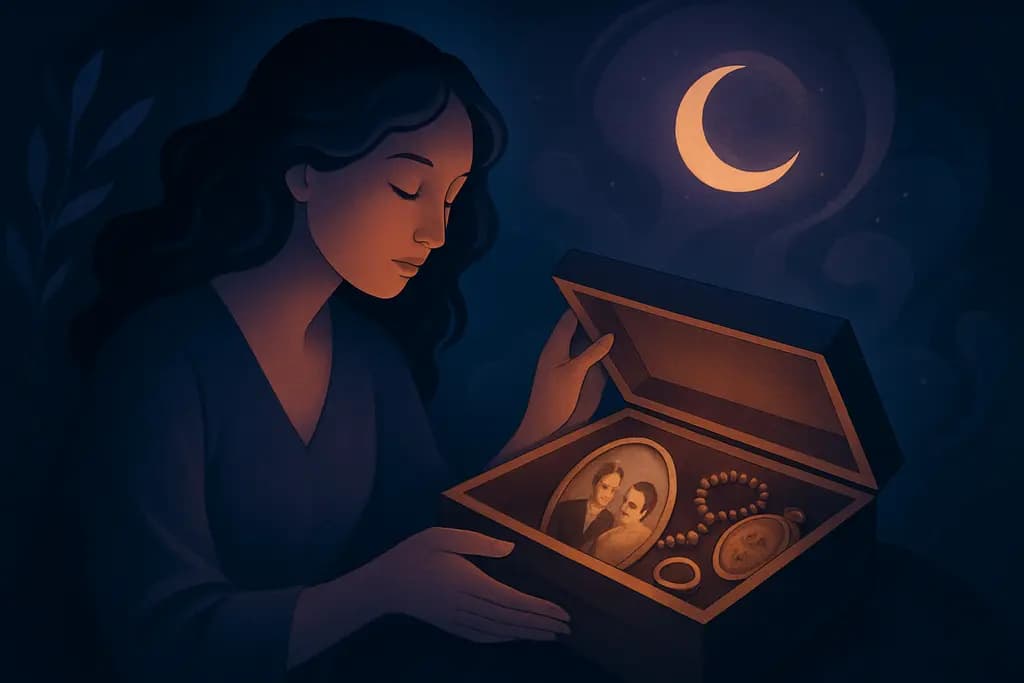 Dream illustration: Opening a box of family heirlooms