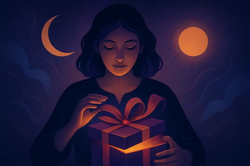 Dream illustration: Opening a Gift or Present