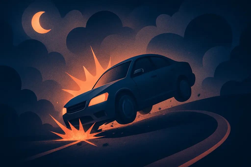 Dream illustration: Out-of-control car crash