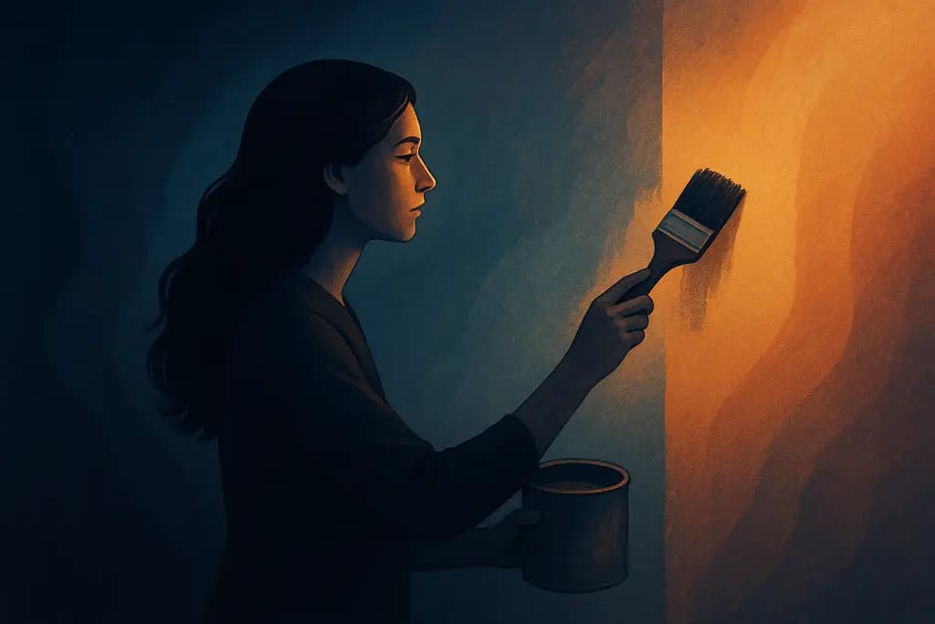Dream illustration: Painting a wall