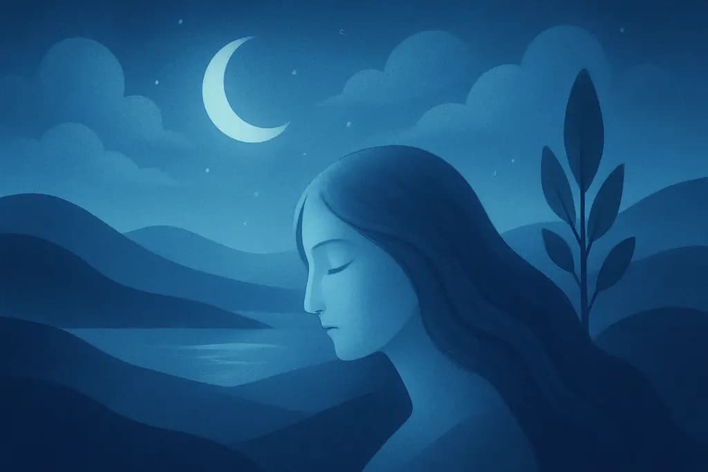 Dream illustration: Pale blue dream atmosphere