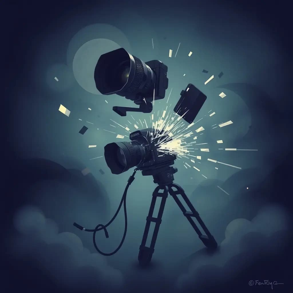 Dream illustration: Paparazzi cameras broken