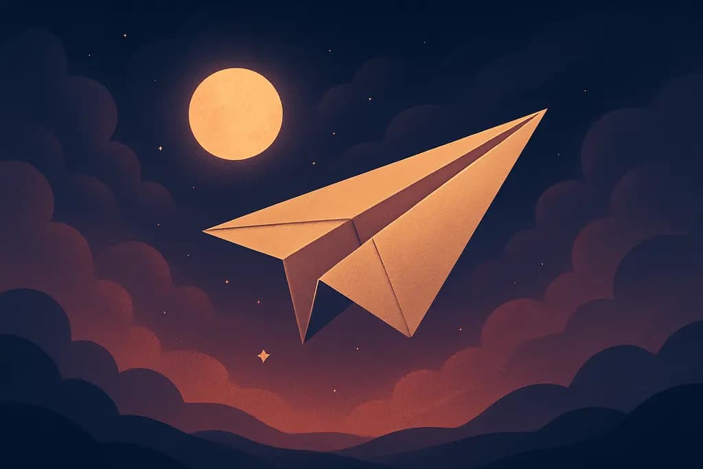 Dream illustration: Paper airplane that won’t land
