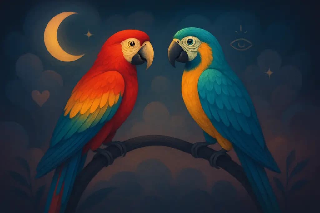 Dream illustration: Parrots
