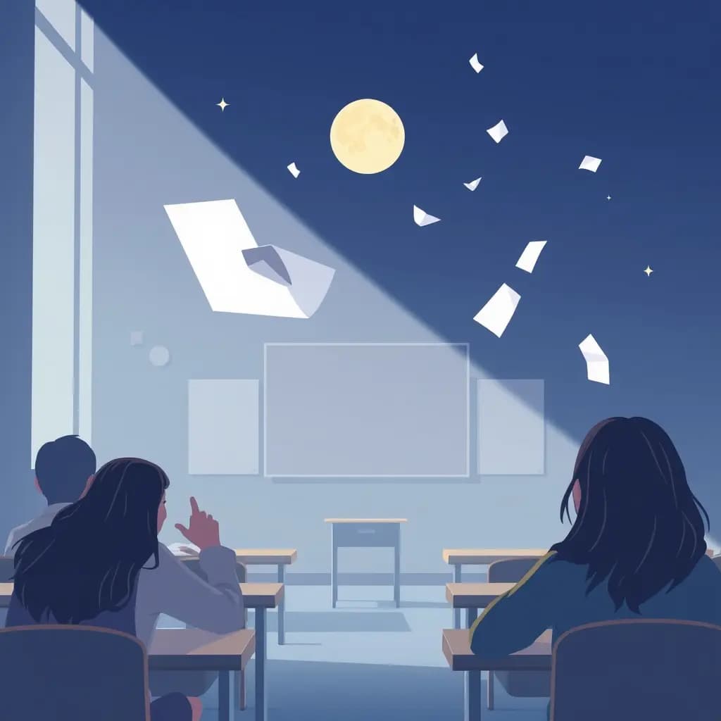 Dream illustration: Passing notes that disappear