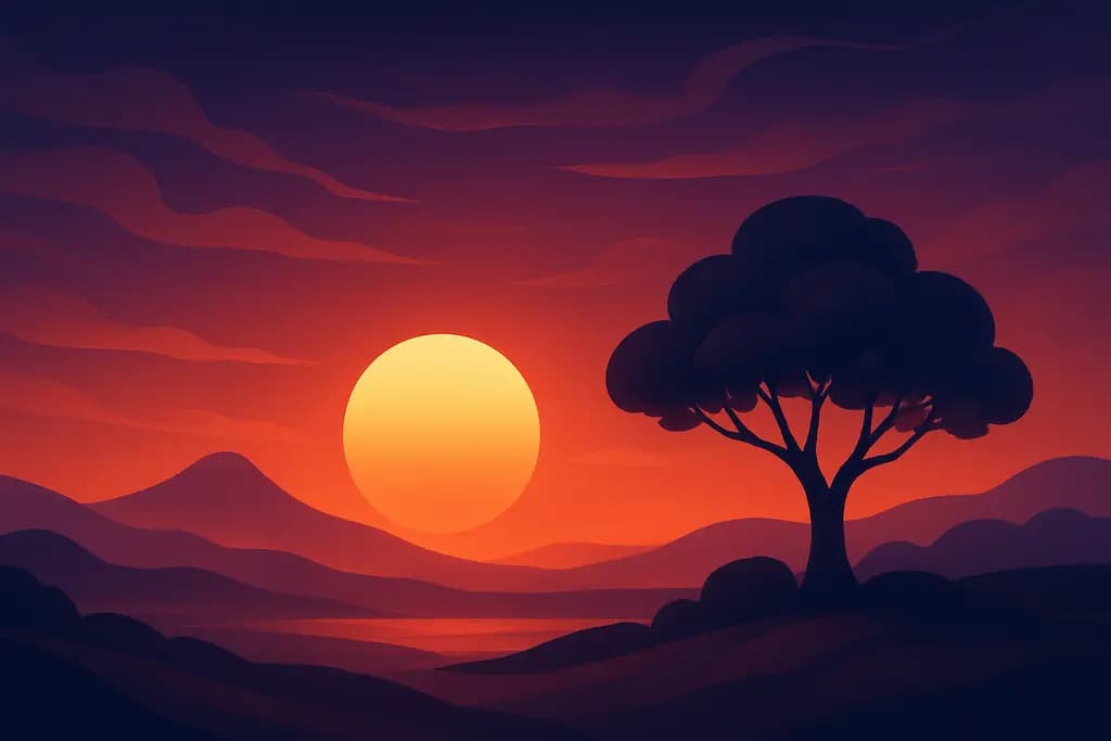 Dream illustration: Permanent sunset
