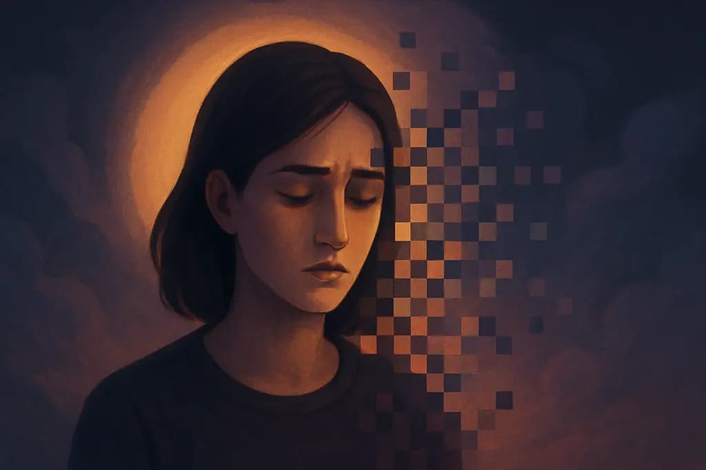 Dream illustration: Personal Profile Photo Slowly Pixelating