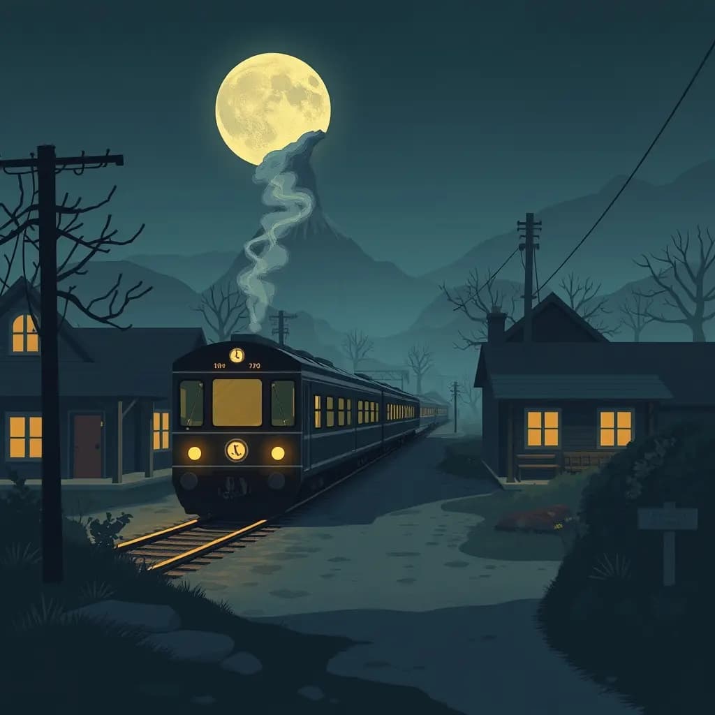 Dream illustration: Phantom Train Passing Through Town