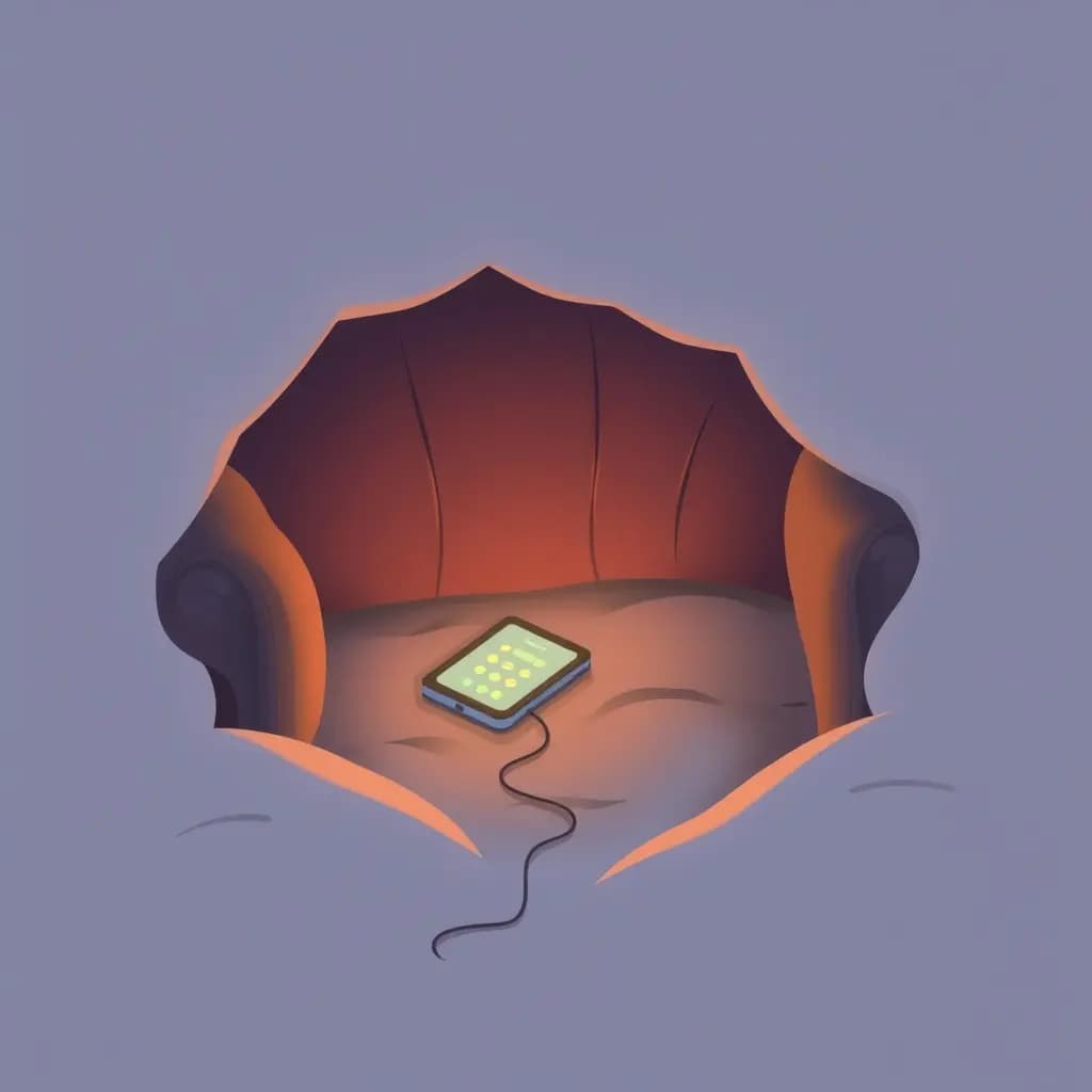 Dream illustration: Phone buried under couch